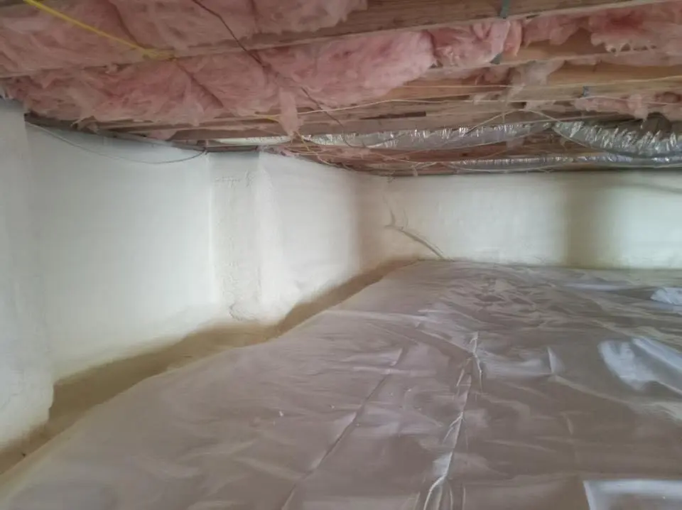 Crawl space encapsulation with closed-cell spray foam for Roof Waterproofing in Fairlawn